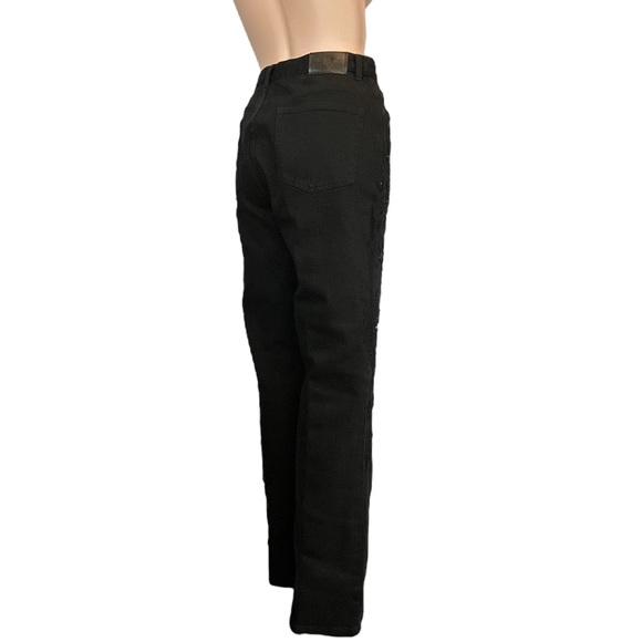 Lauren Jeans Co Embroidered High-Waisted Flared Bootcut Jeans, Black |12 - Picture 2 of 14